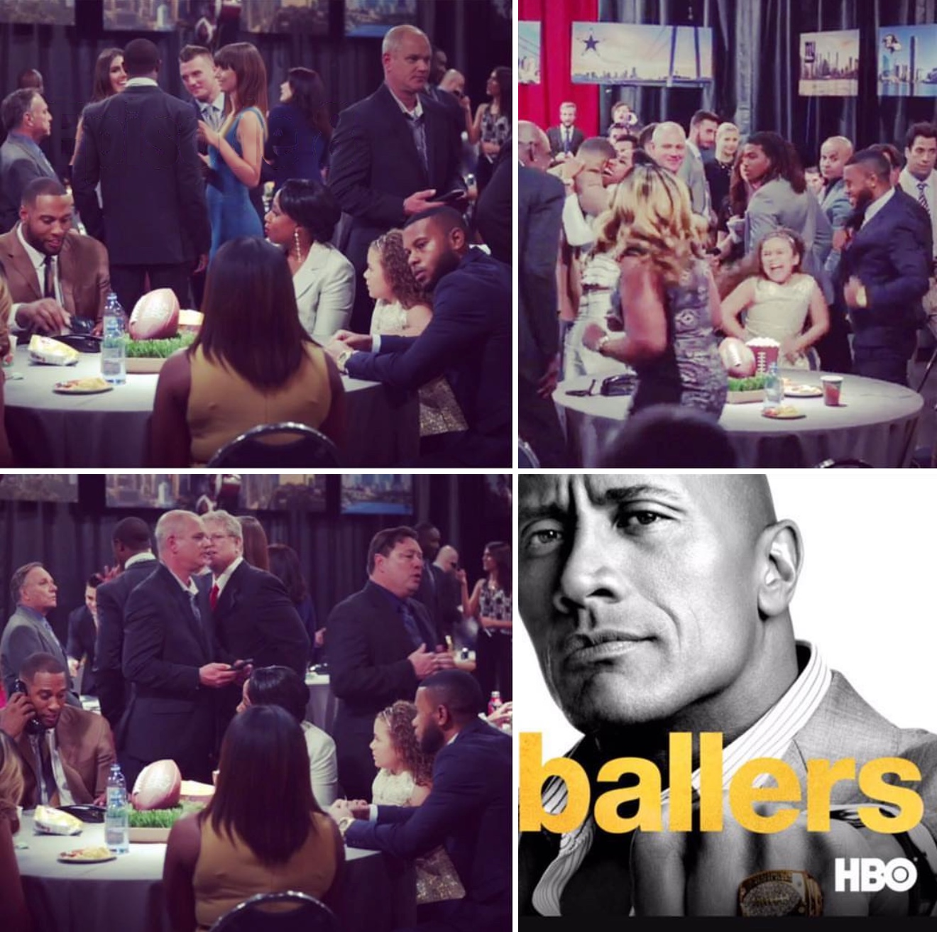 Ballers collage of scene stills and series artwork